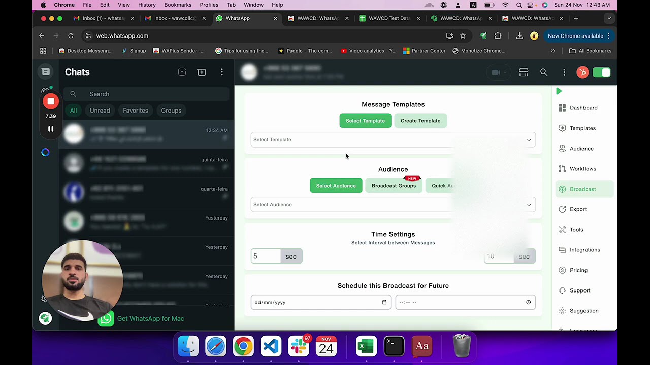 Advanced way of sending bulk messages on WhatsApp using WAWCD