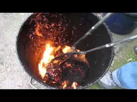 Raku firing in Berlin, Febr. 24, 2012