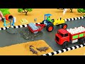 DIY Mini Tractor Road Roller How To Build A Brick Concrete Road Fun Science Project