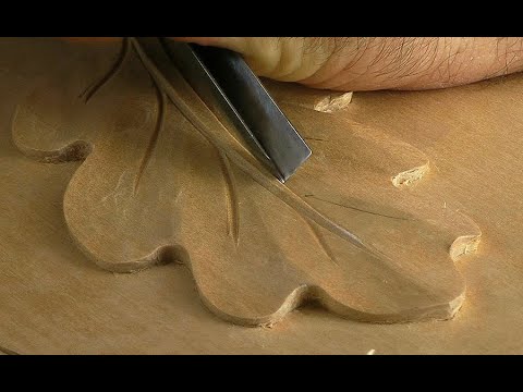How to Carve 3 Simple Leaves - 4 Oak Leaf