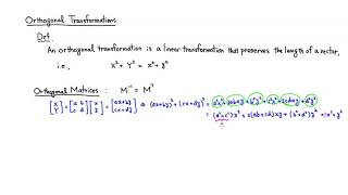 Orthogonal Transformations