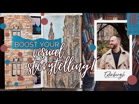 ILLUSTRATED TRAVEL JOURNAL | How to make visual storytelling! | EDINBURGH Watercolour + Scrapbook ✈️
