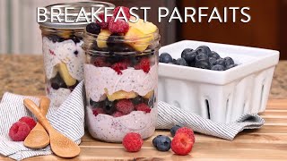 Make Ahead Fruit & Yogurt Breakfast Parfaits