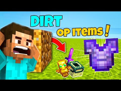 Insane Minecraft Dirt Glitch - OP Items!
