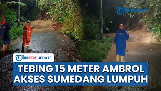 Tebing Setinggi 15 Meter Longsor di Sumedang Imbas Hujan, Akses Wisata Kebun Teh Cisoka Lumpuh Total