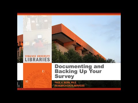 Documenting and Backing Up Your Qualtrics Survey