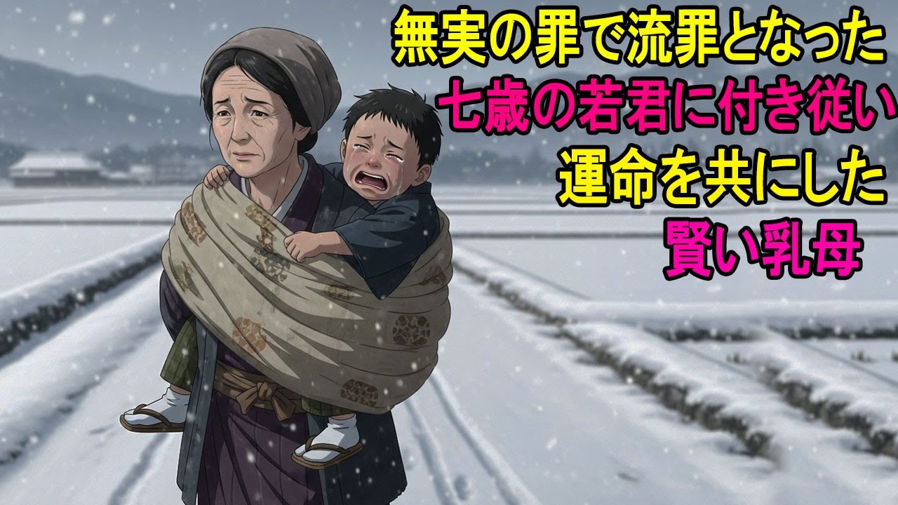 【日本夜話】冤罪で流罪となった七歳の若君に付き従った賢き乳母の物語｜民話｜昔話｜伝説｜日本夜話｜古き物語｜オーディオブック｜睡眠用｜就寝前｜勧善懲悪｜親孝行