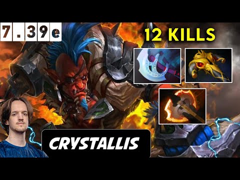Crystallis Troll Warlord Safelane 12 Kills - Dota 2 Patch 7.39e Pro player Full Gameplay