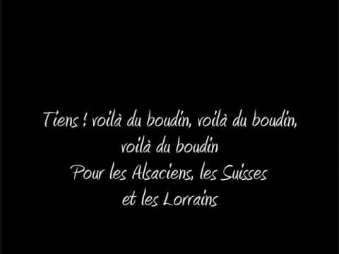 Le Boudin paroles Chant Légion étrangère