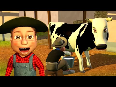 Mrs Cow, Kindergarten Rhyme and Cartoon for Kids