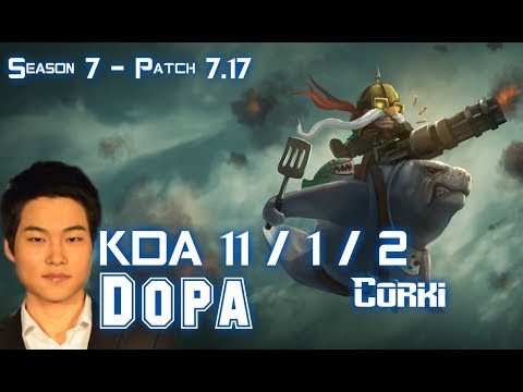 Dopa CORKI vs CASSIOPEIA Mid - Patch 7.17 KR Ranked