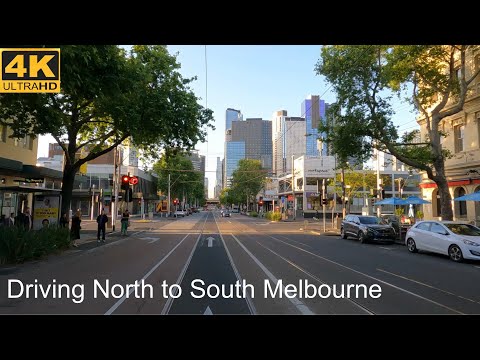 Dirigindo de norte a sul de Melbourne | Melbourne Austrália | 4K UHD