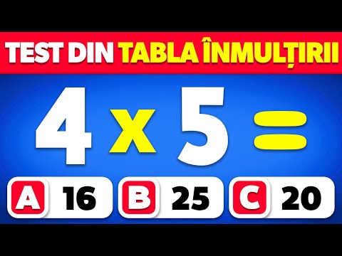 Poți Trece Acest Test De Înmulțire...? ✖️🤓📚 | Test din Tabla Înmulțirii