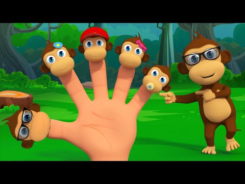 Monkeys Finger Family Nursery Rhymes From Kids TV