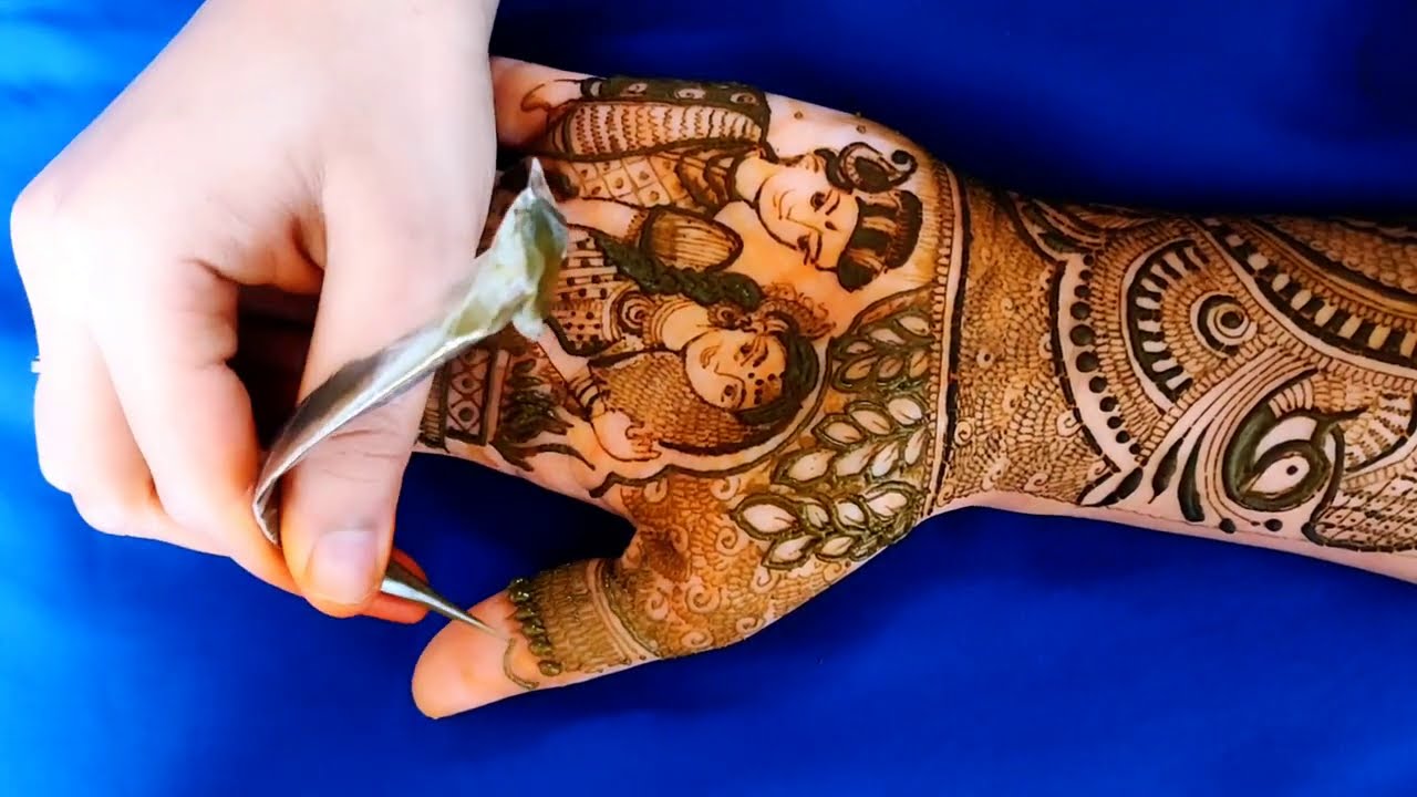 bridal mehndi design front and back hands by aaru mehndi