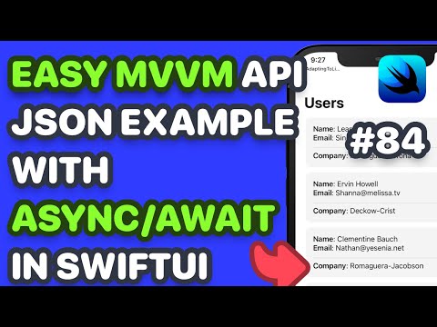 SwiftUI Easy MVVM API JSON Example with Swift Async Await (Swift Concurrency API Example) thumbnail