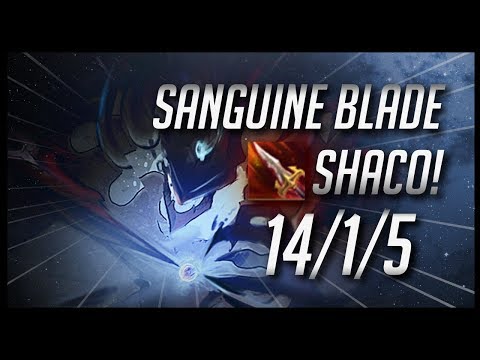 NEW SANGUINE BLADE SHACO HARD CARRIES ON THE NEW RIFT!!