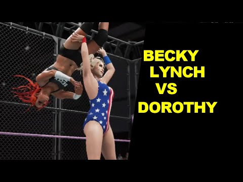 WWE/GLOW Becky Lynch vs Farmer's Daughter Dorothy - Steel Cage
