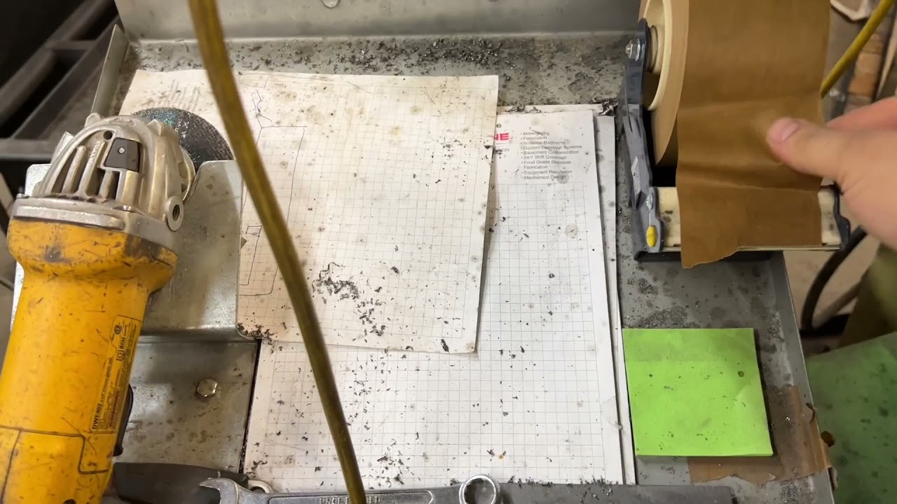 Saw cutting and labeling parts for weldment
