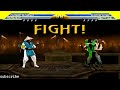 Raiden Vs Reptile MK1 MUGEN Fight With Classic Style Brutality