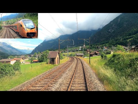 ★ 4K 🇨🇭 Bellinzona - Göschenen - Arth-Goldau Gotthardbahn cab ride, Switzerland [06.2022]