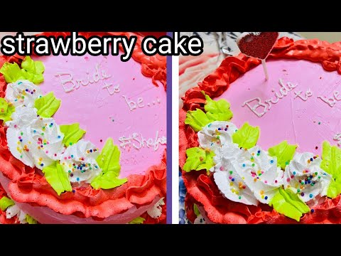 Supar Soft Strawberry Cake //How To Make Cake//Easy Decoration// 2 kg स्ट्रॉबेरी केक // Talat food