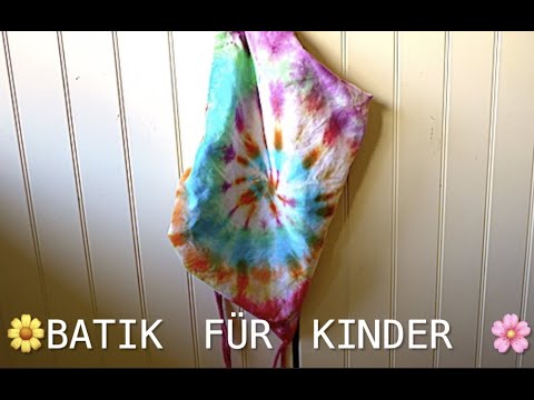 Batik für Kinder: Wir zeigen Euch heute wie Ihr einen tollen Stoffrucksack oder Tasche batiken könnt
