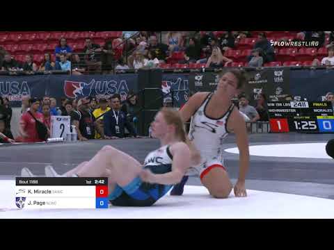 62 kg Final   Kayla Miracle, Sunkist Kids Wrestling Club vs Jennifer Page, Nittany Lion Wrestling C