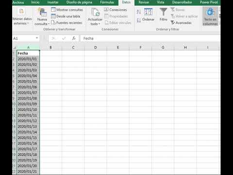 Convertir fecha formato AAAA/MM/DD a formato DD/MM/AAAA con unos clics en Microsoft Excel
