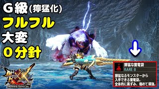 【MHXX】G級獰猛化フルフルを「HR12のブレイヴヘビィ」で…【雷電袋】