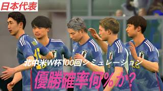 【日本代表】北中米W杯を100回AIシミュレーション！優勝回数が衝撃すぎた…fifa