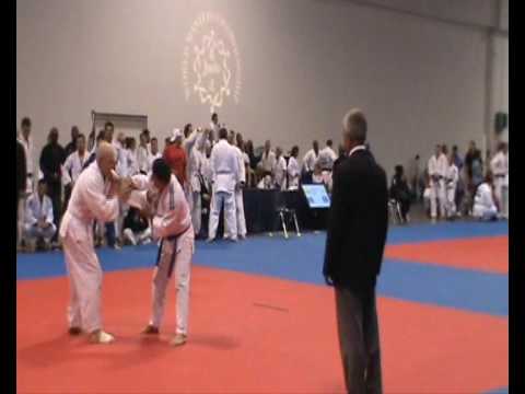 Glaucio Bernardes(BRA )x Sandy North(USA) Mundial de Judo 2009 Atlanta luta 1 Team(equipe)