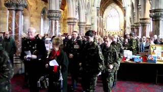 Remembrance Sunday Flags going out of the ST Margaret's Church.