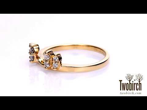 0.24 Ct. Marquise Shaped Round Ring Wrap Enhancer -TwoBirch -TB-WRAP-0065-RG-E