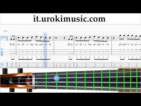 Lezioni di Violoncello Pulcino Pio El Pollito Pio Parte#2 Melodia Tutorial Spartito Imparare