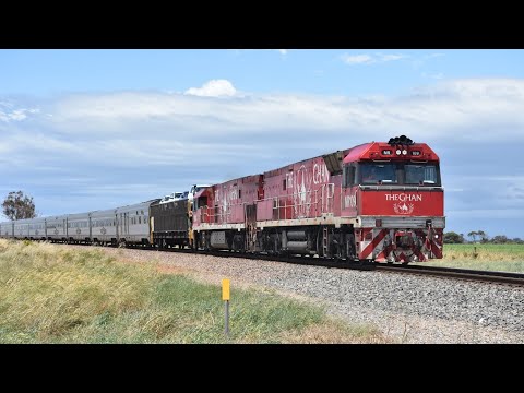The Ghan, 1AD8 with NR109-NR74 Calomba South Australia 30/10/2022