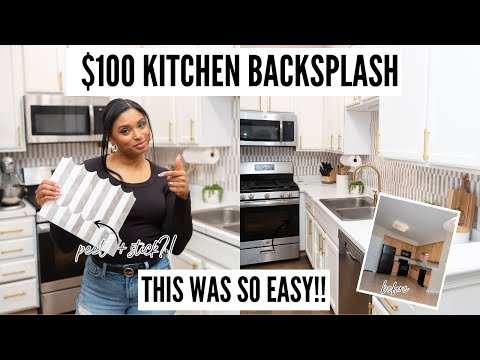 PEEL AND STICK TILE I DIY KITCHEN PEEL AND STICK BACKSPLASH I DIY KITCHEN MAKEOVER