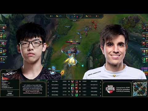 FPX xiaolaohu INSANE 1v2 Double Kill vs MAD Elyoya!! Tracking The Pros