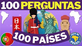 🌏 QUIZ 100 PAÍSES | 1 PERGUNTAS SOBRE CADA | ACEITA O DESAFIO? Quiz Geografia | 🇧🇷🇧🇷