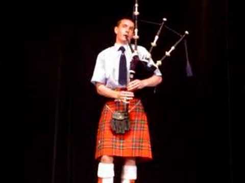 Andrew playing a bagpipe solo