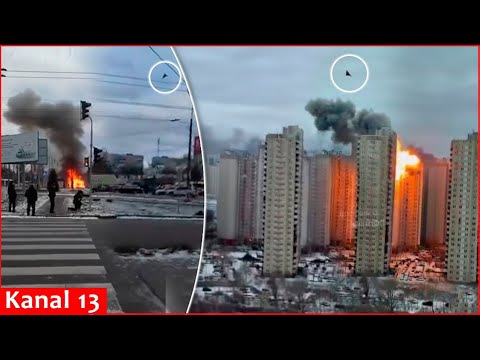 Moment of massive attack on Kyiv: Russia launched 500 drones, 40 missiles - explosions rock capital