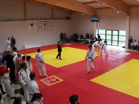 1er combat de Max au Grand Prix Occitanie Judo 2019 (JC PUYGOUZON)