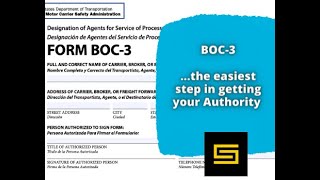 How to complete your BOC-3 for your Motor Carrier Authority