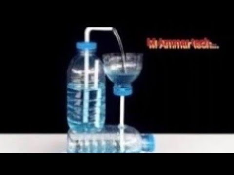 Making Water fountain without electricityat home with plastic experimentheronsfountain...