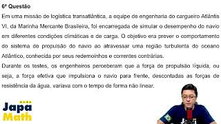 Prova Resolvida EFOMM(2025 - 2026) - Matemática - Questão 6