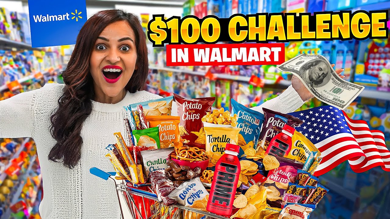 $100 Budget Challenge at Walmart 😍