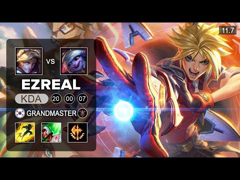 Ezreal ADC vs Tristana - KR Grandmaster Patch 11.7