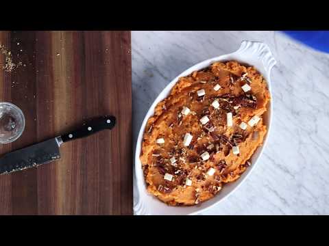 How to Make a Sweet Potato Gratin with Pecans