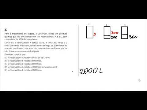 Resolução de Questão 27  RLM compesa 2018  FGV