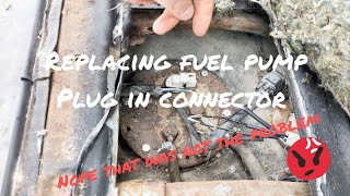 Chevy Tracker fuel pump quit so replace fuel pump connector